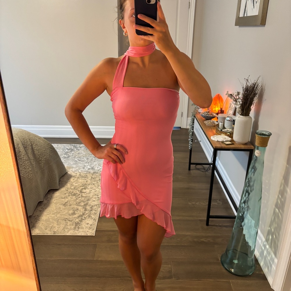 Tiger Mist Pink One Shoulder Bodycon Dress